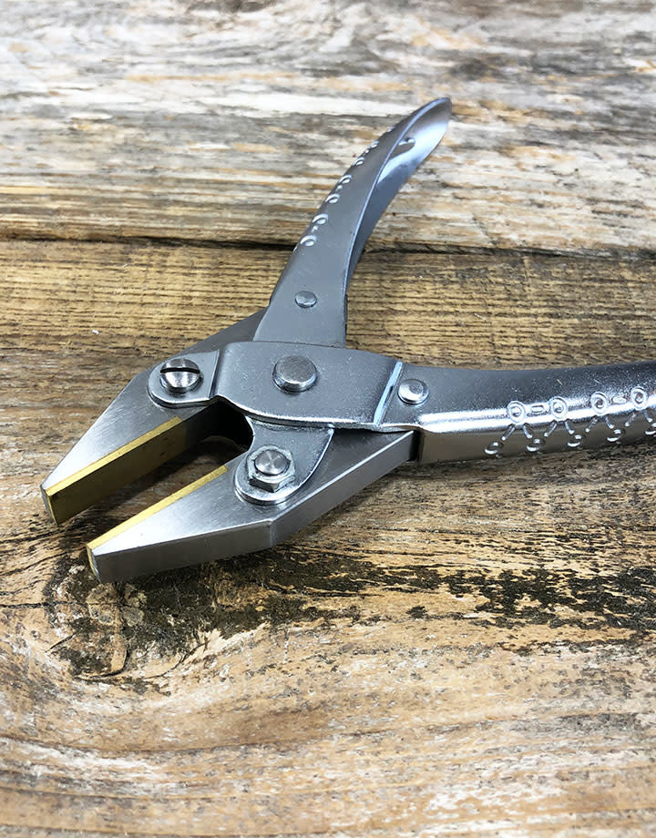 PL8670 = Parallel Pliers with Flat Nose Brass Jaws - FDJ Tool